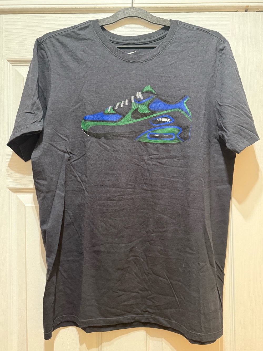 Men's Dark Gray Graphic T-Shirt with Nike Air Max
